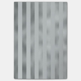 Faux Silver Grey Metallic Vertical Wide Stripe Post-it® Notes