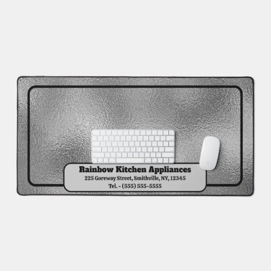 Faux Silver Grey Metallic voor hem Bureaumat (Keyboard & Muis)