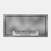 Faux Silver Grey Metallic voor hem Bureaumat (Voorkant)