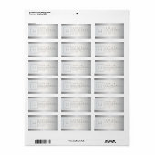 Faux Silver & Grey Monogrammed Return Address Etiket (Full Sheet)