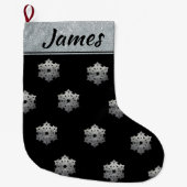  Faux Silver I Black Grote Kerstsok (Voorkant)