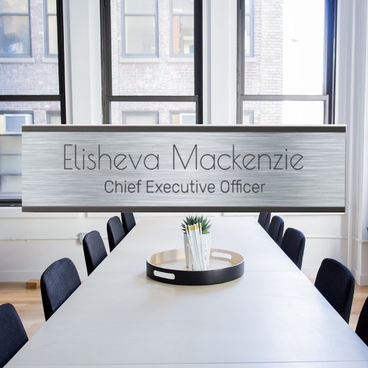 Faux Silver Kantoor Deurborden Naam Bord Deurbordje