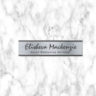 Faux Silver Kantoor Deurborden Naam Bord Deurbordje