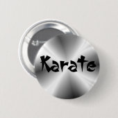 Faux Silver Karate Round Button (Voorkant /achterkant)