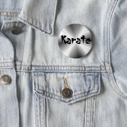 Faux Silver Karate Round Button (In situ)