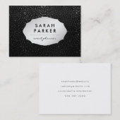 Faux Silver Label met Chic Metallic Dot Pattern (Voorkant / Achterkant)