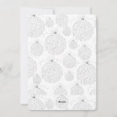 Faux Silver Leaf met de prettige kerstfoto Feestdagenkaart (Achterkant)