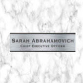 Faux Silver Long Name Deuren Sign Name Bord Deurbordje