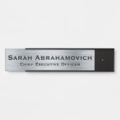 Faux Silver Long Name Deuren Sign Name Bord Deurbordje (Voorkant)