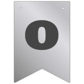 Faux Silver Luxe Bedrijfsnaam & Bericht Vlaggetjes (Tweede vlag)