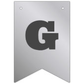 Faux Silver Luxe Bedrijfsnaam & Bericht Vlaggetjes (Eerste vlag)