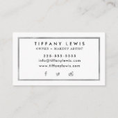 Faux Silver Makeup Artistische Visitekaartjes (Achterkant)