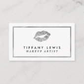 Faux Silver Makeup Artistische Visitekaartjes (Voorkant)
