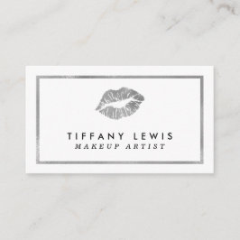 Faux Silver Makeup Artistische Visitekaartjes