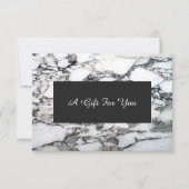 Faux Silver Marble Spa en Salon Gift Certificate (Voorkant)