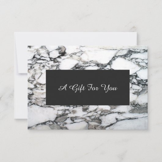 Faux Silver Marble Spa en Salon Gift Certificate (Voorkant)