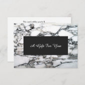 Faux Silver Marble Spa en Salon Gift Certificate (Voorkant / Achterkant)