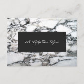 Faux Silver Marble Spa en Salon Gift Certificate (Voorkant)