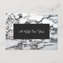 Faux Silver Marble Spa en Salon Gift Certificate