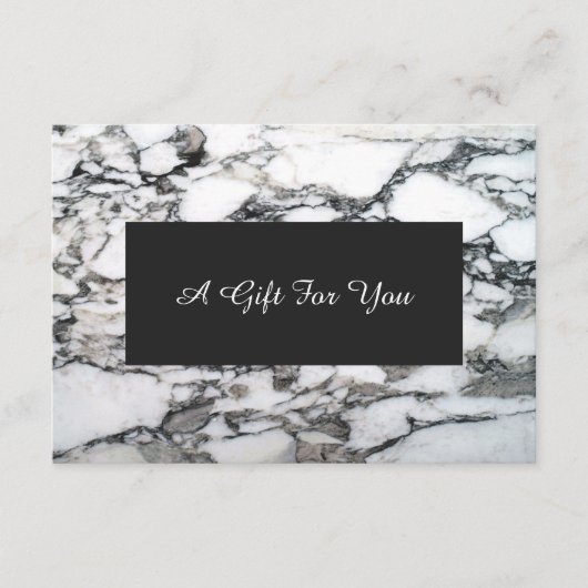 Faux Silver Marble Spa en Salon Gift Certificate (Voorkant)