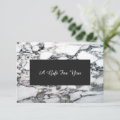 Faux Silver Marble Spa en Salon Gift Certificate (Staand voorkant)