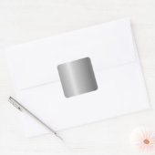 Faux Silver Metal Blank Sjabloon, DIY Tekst & Kuns Vierkante Sticker (Envelop)