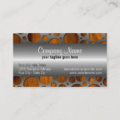 Faux Silver Metal Modern Trendy Wood Grain Patroon Visitekaartje (Achterkant)