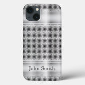 Faux Silver Metal Pattern iPhone X Hoesje (Achterkant)