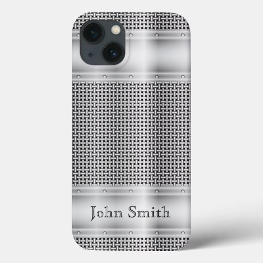 Faux Silver Metal Pattern iPhone X Hoesje (Achterkant)