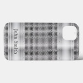 Faux Silver Metal Pattern iPhone X Hoesje (Achterkant (horizontaal))