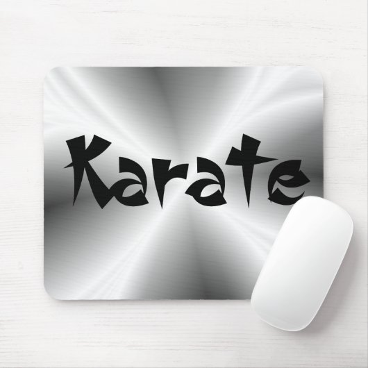 Faux Silver Metallic Karate Muismat (Met muis)