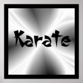 Faux Silver Metallic Karate Poster (Voorkant)