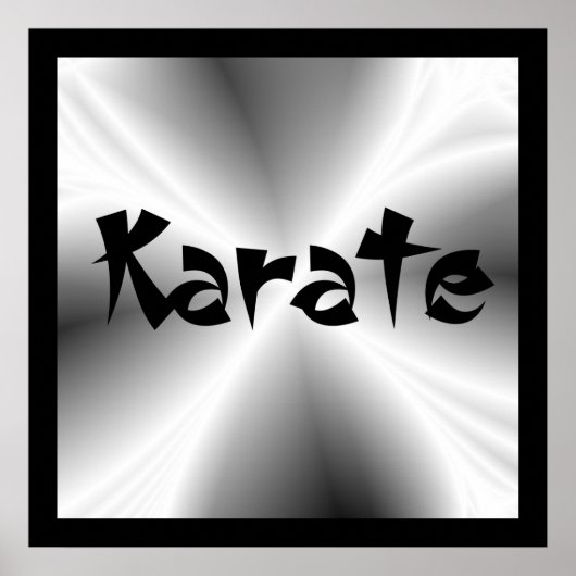 Faux Silver Metallic Karate Poster (Voorkant)