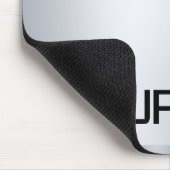 Faux Silver Metallic look Monogram verticaal Muismat (Hoek)