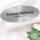Faux Silver Metallic Professional, stijlvolle Sjab Naambadge