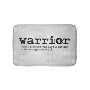 Faux Silver Metallic Warrior Definition Badmat