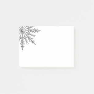 Faux Silver Metallic Winter Snowflake Post-it® Notes
