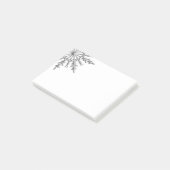 Faux Silver Metallic Winter Snowflake Post-it® Notes (Schuin)