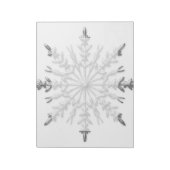Faux Silver Metallic Winter Snowflakes Notitieblok (Linkerzijde)
