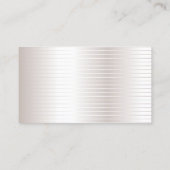 Faux Silver Modern Elegant Glamoureuze Sjabloon Visitekaartje (Achterkant)