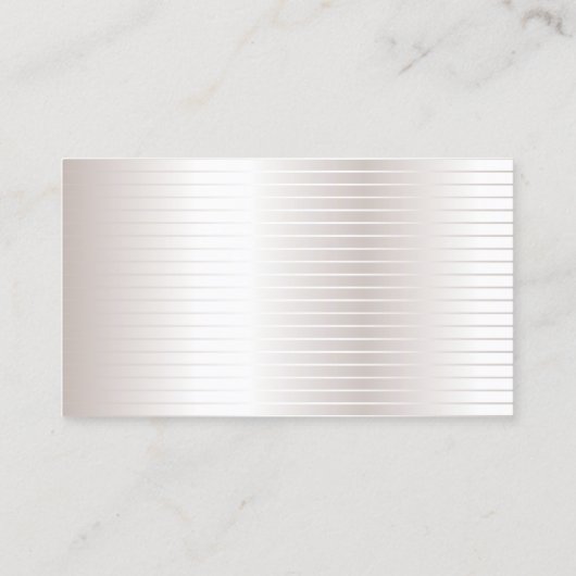 Faux Silver Modern Elegant Glamoureuze Sjabloon Visitekaartje (Achterkant)