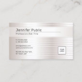 Faux Silver Modern Elegant Glamoureuze Sjabloon Visitekaartje (Voorkant)