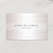 Faux Silver Modern Simple Elegant Trendy Sjabloon Visitekaartje (Voorkant)
