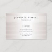 Faux Silver Modern Simple Elegant Trendy Sjabloon Visitekaartje (Achterkant)