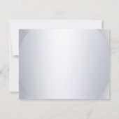 Faux Silver Monogram Simple Elegant Sjabloon Boven (Achterkant)