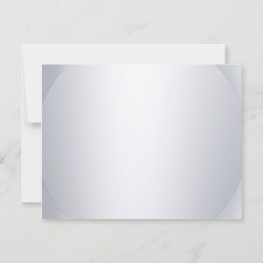 Faux Silver Monogram Simple Elegant Sjabloon Boven (Achterkant)