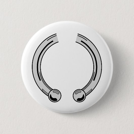 Faux Silver Piecing Ronde Button 5,7 Cm (Voorkant)