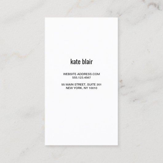 Faux Silver Sequin Stripes Beauty Salon Visitekaartje (Achterkant)