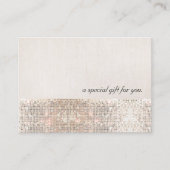 Faux Silver Sequins Beauty Gift Certificate Kortingskaartje (Voorkant)