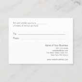 Faux Silver Sequins Black Salon Cadeaubon Kortingskaartje (Achterkant)